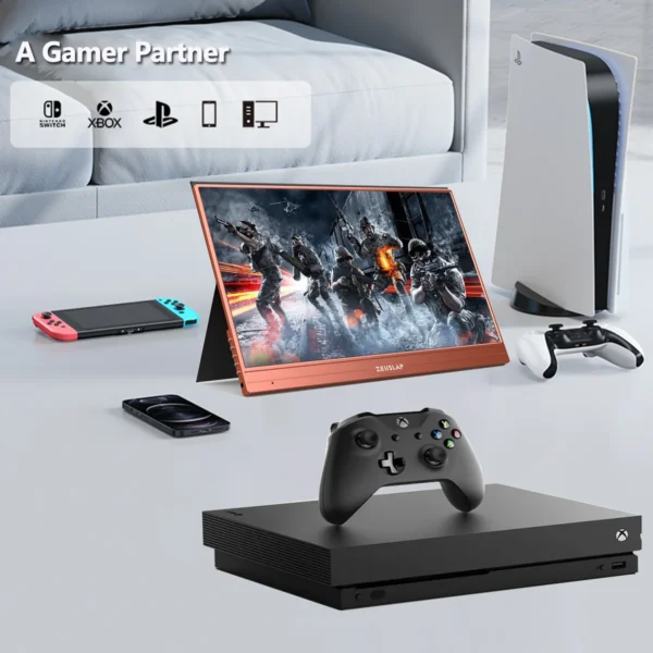 ZEUSLAP 15.6inch touching utrathin portable monitor remote control for phone, laptop, nintendo switch,steamdeck second screen