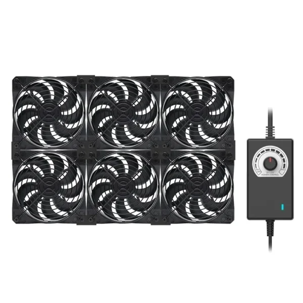 TEUCER 120mm 3000RPM Cooling Fan with Controller 12V 220V Btc Mining Machine Chassis Exhaust Fan Workstation Cabinet Server Fan