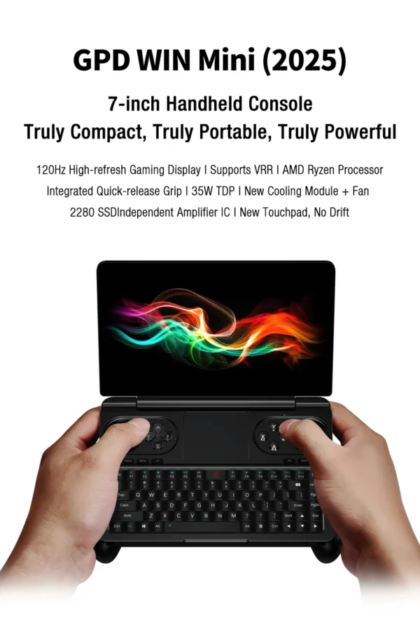 GPD WIN Mini 2025 AMD AI 9 HX 370 7Inch Handheld GamePad Tablet 32/64GB RAM 1/2TB ROM Pocket Mini PC Laptop Game Player Console