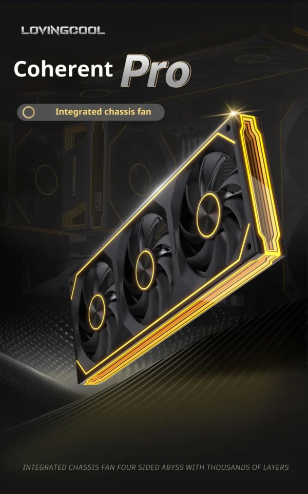 LOVINGCOOL Coherent Pro-360/240/120 ARGB digital display PC fan computer case Siamese Building block fan Integration