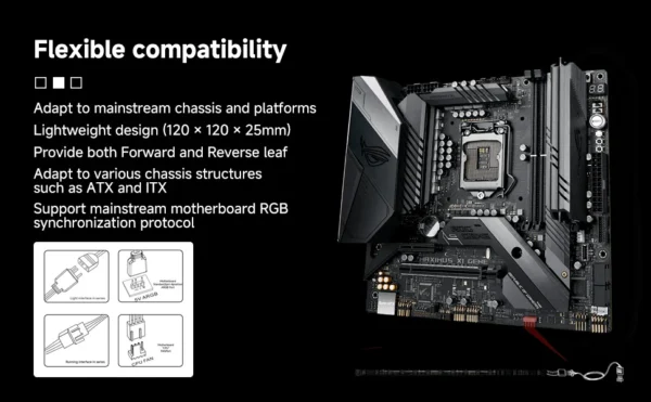 120mm ARGB PWM Silent Case Fan for PC Gaming CPU Cooler Cooling - Jungle Leopard Prism 6 Max