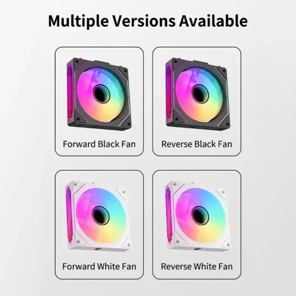 Teucer 12cm Silent PWM Control Fan 5V 3Pin ARGB with AURA SYNC 4Pin Chassis Fan for PC Case Water Cooling