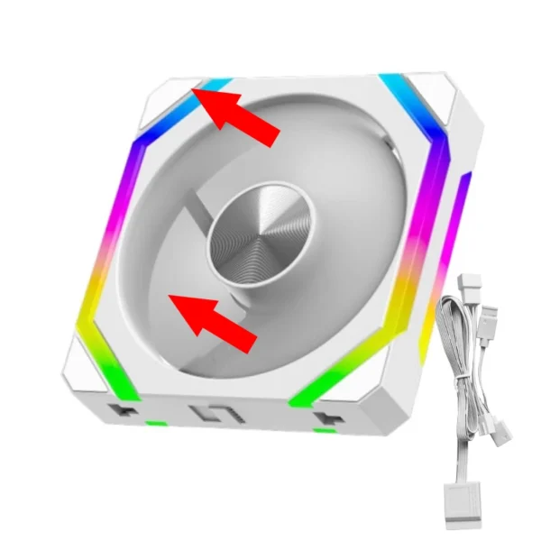 JUMPEAK CS120 ARGB Cooling Fan 240mm Modular Stackable Splicing PWM Silent 120mm RGB Fans For Gaming PC Case CPU Water Cooler