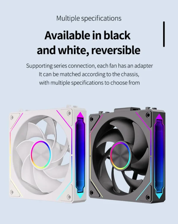 TEUCER DL-2 120mm PC Case Fan Wireless splicing Hydraulic bearing Quiet Infinity Mirror ARGB Fan for Gaming PC Case Water Cooler