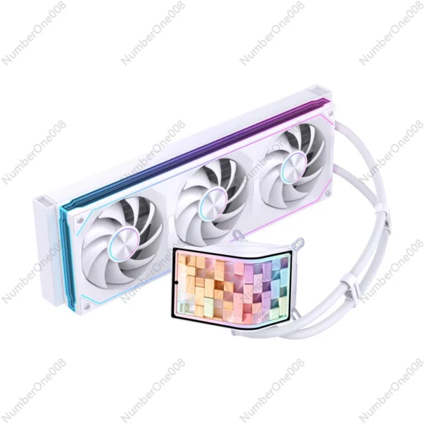 360mm Liquid CPU Cooler with 6.67 Inch Screen Video Display ARGB Fans Cooling for Desktop PC Case AMD