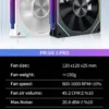 LDPCSJ OEM PRISM 5 PRO Computer Chassis Fan 12cm ARGB 4 Pin PWM Quiet Cooling Fan 12V Large Air Volume 45.2CFM/600-1800RPM