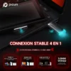 Picun G2 2.4G Wireless Gaming Headset Bluetooth Headphones 5ms Low Latency 7.1 Surround ENC Mic For PC PS4 PS5 Phone Switch