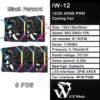ICE Whale IW-12 Computer PC Case Fan 120mm ARGB 4Pin PWM Cooling Fan Motherboard Sync 61.5CFM/2000RPM CPU Cooler Ventilator
