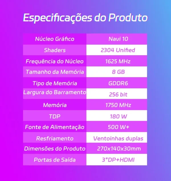 MOUGOL Graphics Card RX5700 8gb GPU PC Gaming GDDR6 Memory 7nm 256Bit PCIEx16 4.0 Desktop Computer Video Cards for AMD Radeon