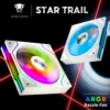 Jungle Leopard Star Trail 120mm ARGB CPU Fan - Infinity Mirror, 5V 3Pin Addressable RGB Cooling for Gaming PC
