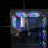 RGB Desktop PC Computer, AMD Ryzen 5 3400G up to 4.2GHz, 16G DDR4, 512G SSD, WiFi 6 & BT 5.2, RGB Fan x6, RGB Keyboard