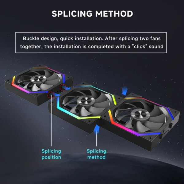 120mm ARGB Fan Infinity Mirror Design 5V 3PIN Aura Sync 4PIN PWM 800-2000RPM Cooler Fan Jungle Leopard Galaxy Prism XH