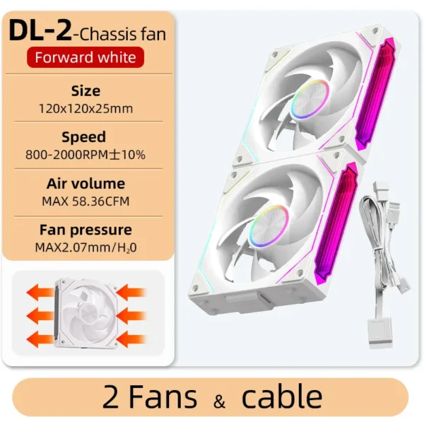 TEUCER DL-2 120mm PC Case Fan Wireless splicing Hydraulic bearing Quiet Infinity Mirror ARGB Fan for Gaming PC Case Water Cooler