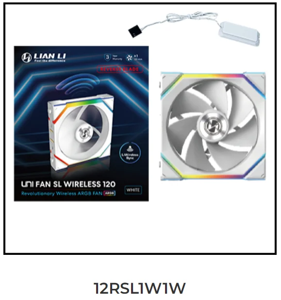 LIAN LI UNI FAN SL Wireless 120 Single Pack , Reverse Blade Triple Pack, LCD 120 Single Pack, Case fan, water cooled fan