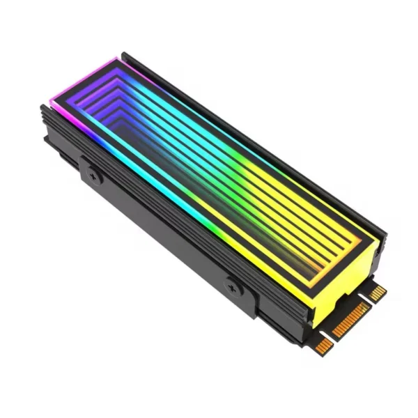 5V/3Pin ARGB AURA Sync Computer 2280 SSD M2 Radiator Aluminum PC RGB M.2 Nvme Cooler Heatsink Solid State Drive Heat Sink Cooler