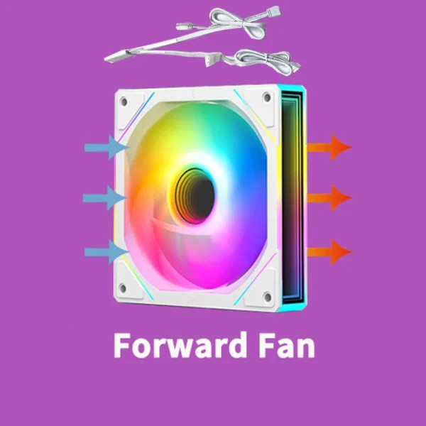 TEUCER JM-1 Case Fan Water Cooling 360mm Cooler Fan PC Cooling Fan 120mm 800-2000RPM PWM ARGB Mirror Cycle Light Effect Case Fan