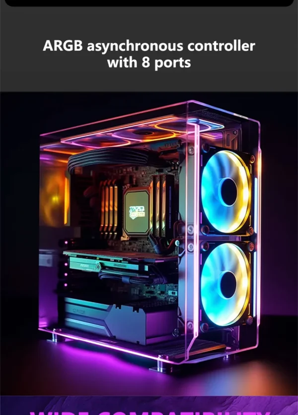 Nollie SignalRGB OpenRGB Universal 5V 3PIN ARGB Asynchronous Controller HUB For Computer PC Case Cooling Fans Light Strip