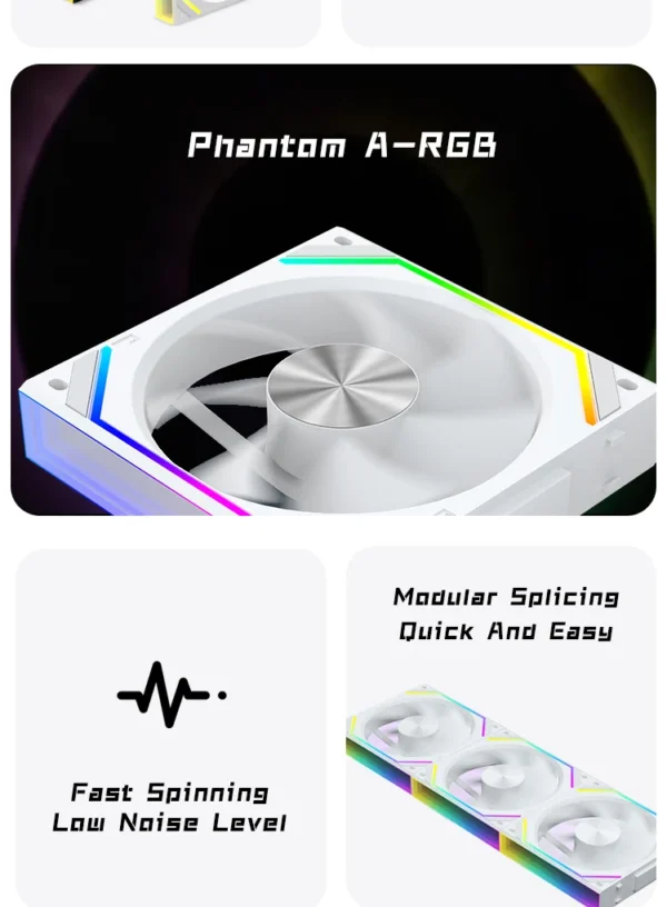 Jungle Leopard Interstellar V2RS 120mm ARGB Modular Wireless Splicing Infinite Mirror Ventilador Fans