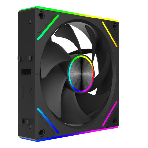 UPSIREN WF-3 120mm Wire-free splicing case fan motherboard light synchronization 4PIN PWM Center axis CD texture design 12CM