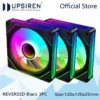 UPSIREN UF-4 12CM Computer Chassis Fan,Infinite Prism ARGB Fan/3 Mirror Surfaces/4 Pin PWM/3PIN ARGB Quiet Cooling Fan