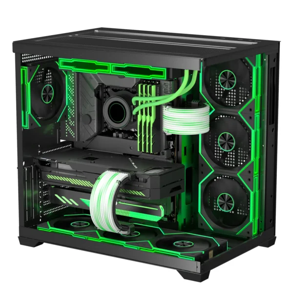 Computer Chassis Fan 12cm Case Cooler Fan ARGB Computer Fan 4 Pin PWM Suitable for Most PC Cooling Systems