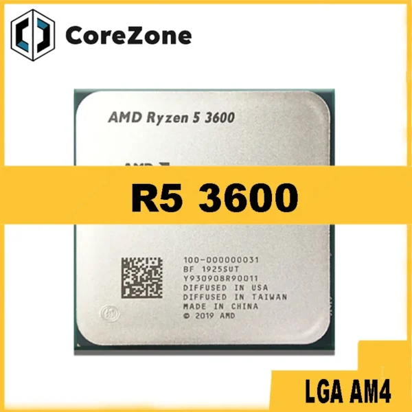 Ryzen 5 R5 3600 3.6GHz 6-Core 12-Thread CPU Processor 7NM 65W LGA AM4