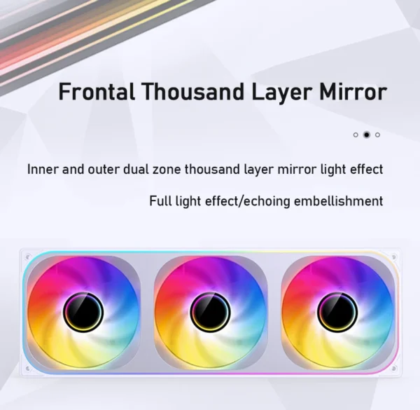 JONSBO ZB-120/240/360 PC Case Fan 120mm 5V ARGB Conjoined Structure Cold Exhaust Fan Kits Forward/Reverse