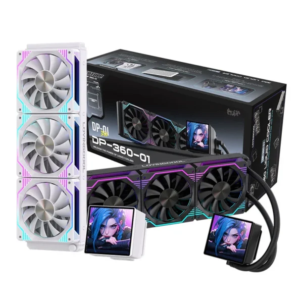 LOVINGCOOL DP-01 360/240 CPU liquid cooler radiator 4.0-inch super large frameless full screen diy water cooler