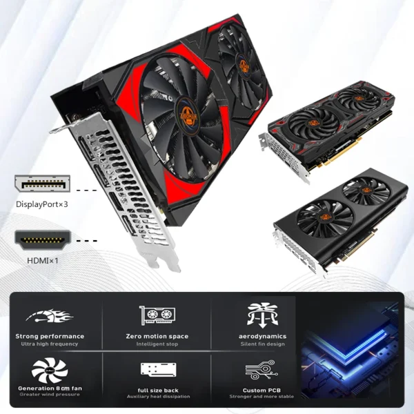 AMD Graphics card blind box RX5700XT 8GB GDDR6 256BIT AMD 2304SP 8Pin HDMI PCI-E 4.0×16 GPU Gaming graphics cards
