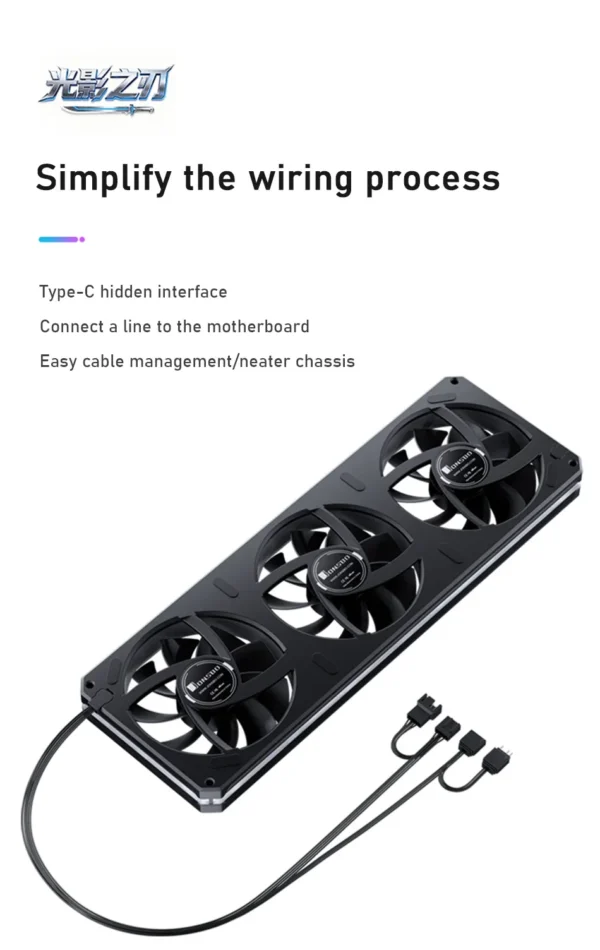 JONSBO XA-360/120 12CM ARGB Case Fan (Dual Bezel Lighting Effect/Color Blocking/Aura Sync/PWM Male/Female Connectors)