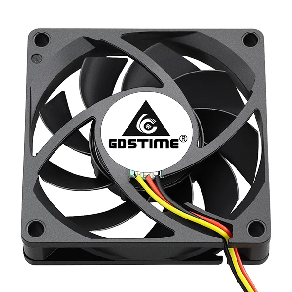 5PCS Gdstime 70x70x15mm DC 24V 12V 5V  70mm x 15mm 2Pin 7cm PC Case Radiator Silent Cooler Brushless Cooling Axial Fan 7015