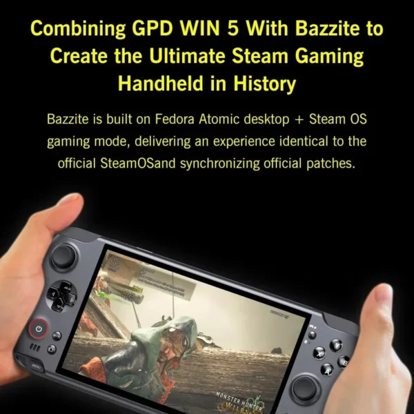 New GPD Win5 7" 120Hz 1080P LTPS Screen Handheld Gaming Console AMD395 M.2 2280 SSD Windows11 RGB Ergonomic Handheld Game Player