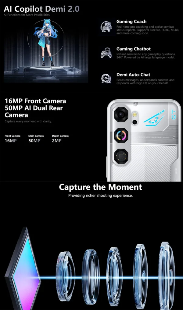 Nubia Smartphone Neo 5 GT, Built-in Fan, Gaming Trigger (Touch)