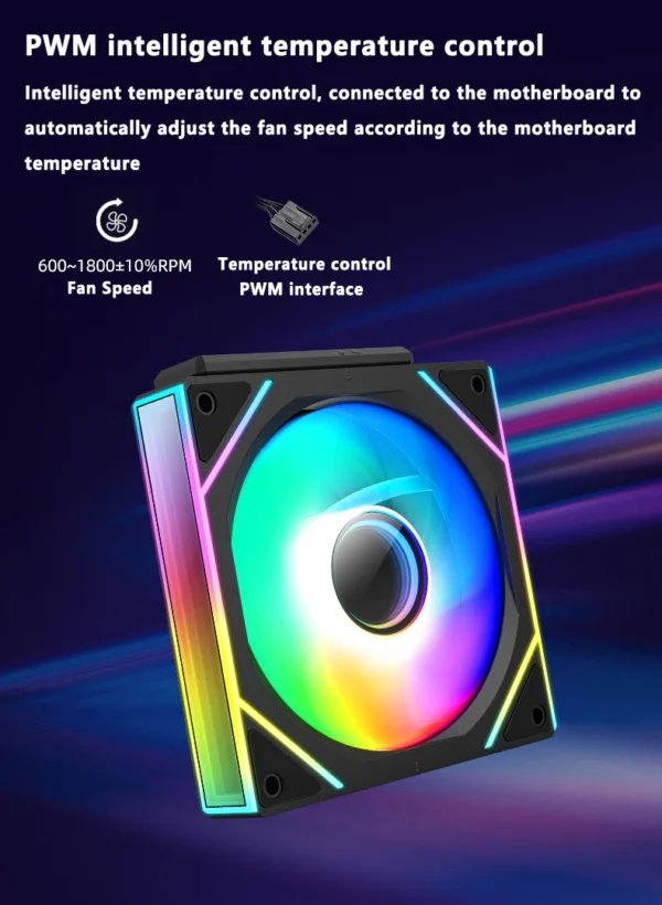 ICE Whale WX-2 ARGB Wireless Splicing Fan 12CM Air-Cooled Cooling Chassis Component 1800RPM Chassis Fan