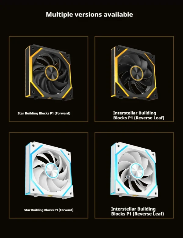 Star Brick P1 Jungle Leopard Interstellar SE Building Block Fan Triple ARGB 12cm Desktop Computer Wireless splicing fan