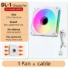 Coolcirc DL-1 120mm PC Case Fan 800-2000rpm PWM Hydro Bearing Silent 5V3Pin ARGB Water Cooler Magic Cableless Cooling Ventilator