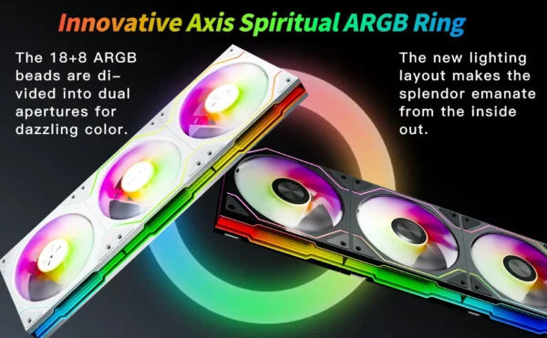 Jungle Leopard Star Trail 120mm ARGB CPU Fan - Infinity Mirror, 5V 3Pin Addressable RGB Cooling for Gaming PC