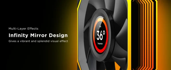 Interstellar V4-LCD 1.5 Inch 60Hz Customize Screen Modular Splicing Infinity Mirror 120mm CPU Case LCD Fan Jungle Leopard