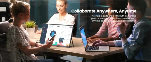 UPERFECT 18.5" 120Hz Portable Monitor 100% sRGB 1080P FreeSync IPS Speakers USB C Mini HDMI Gaming Display For Phone NS PS5 XBOX