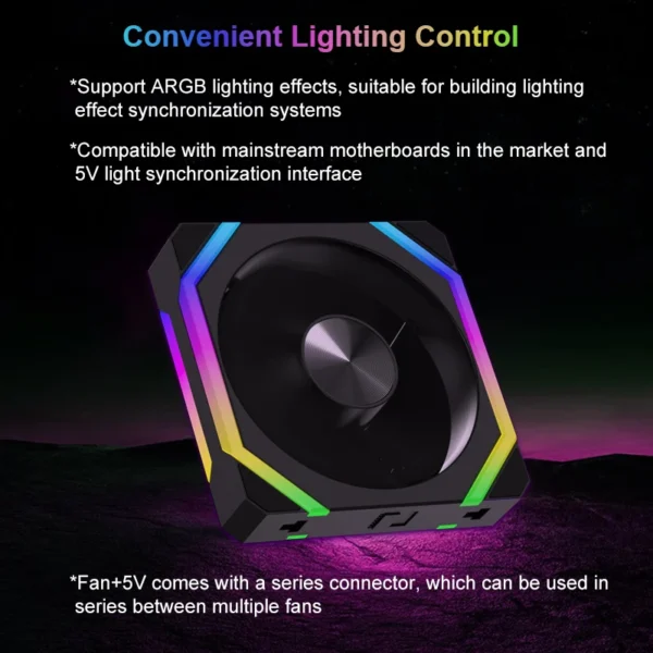 RGEEK  ARGB Cooling Fan 360mm 240mm Modular Stackable Splicing PWM Silent 120mm RGB Fans For Gaming PC Case Water Cooler