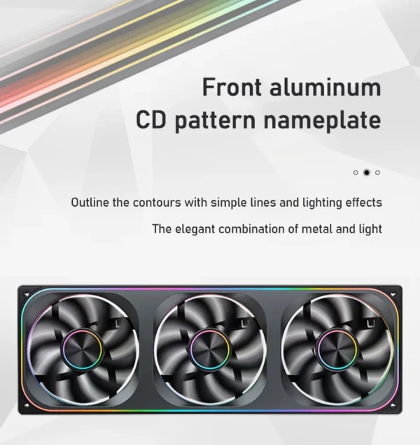 JONSBO ZA-120/240/360 ARGB 12/24/36CM chassis fan Motherboard lighting synchronization/Aluminum Nameplate/PWM Case fans