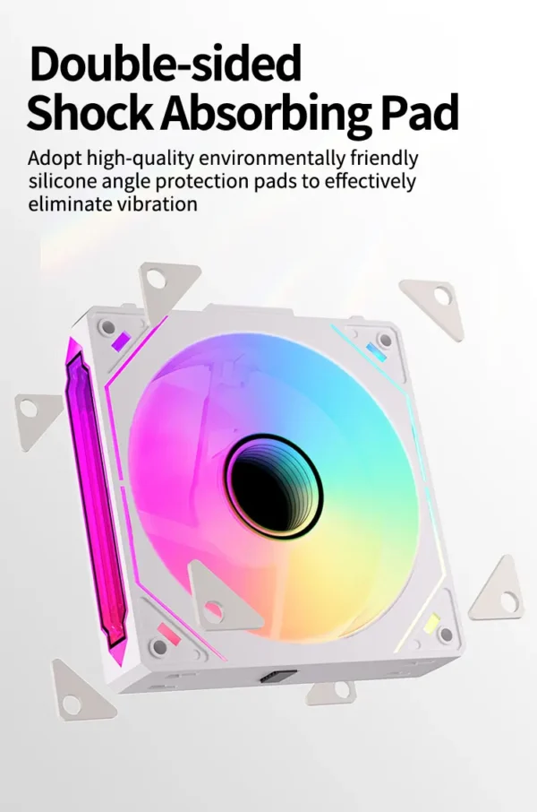 Teucer 12cm Silent PWM Control Fan 5V 3Pin ARGB with AURA SYNC 4Pin Chassis Fan for PC Case Water Cooling