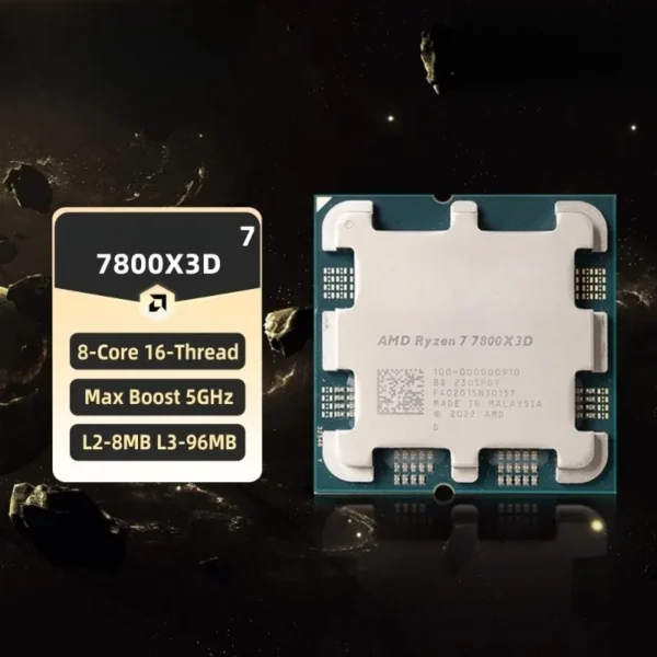 AMD Ryzen 7 7800X3D CPU Hot Sale R7 7800X3D Processor 5GHz 8-Core 16 Thread Socket AM5 Best Desktop Gaming CPU Without Box