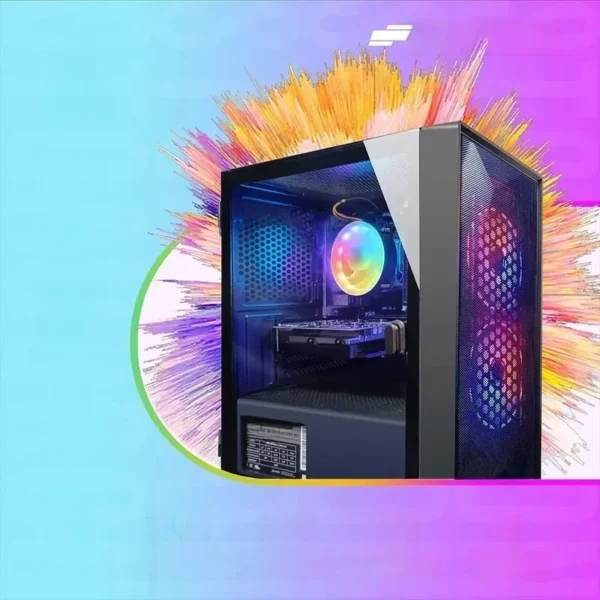 Popular.Prebuilt Gaming PC Desktop, AMD Radeon RX 550 4G GDDR5, Core I5 3.3Ghz up to 3.7Ghz, 16G Ram, WiFi, BT 5.0, RGB Mo