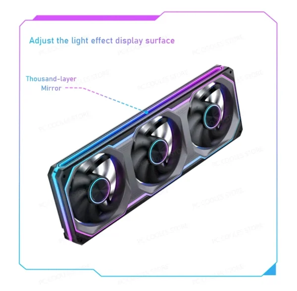 JONSBO XA-360/120 12CM ARGB Case Fan (Dual Bezel Lighting Effect/Color Blocking/Aura Sync/PWM Male/Female Connectors)