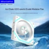 Hifrost Ice Chain Modular 120mm ARGB PC Case Cooling Fans Wireless Thermostatic Sync Lighting For Gaming Chassis CPU Cooler