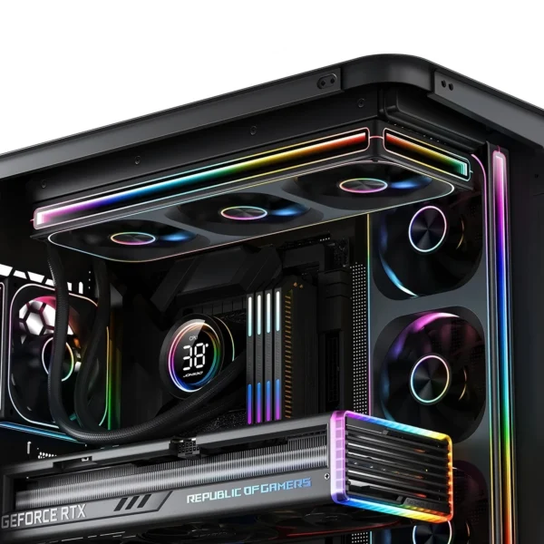 JONSBO ZA-120/240/360 ARGB 12/24/36CM chassis fan Motherboard lighting synchronization/Aluminum Nameplate/PWM Case fans