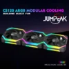 JUMPEAK CS120 ARGB Cooling Fan 360mm Modular Stackable Splicing PWM Silent 120mm RGB Fans Kit For Gaming PC Case Water Cooler