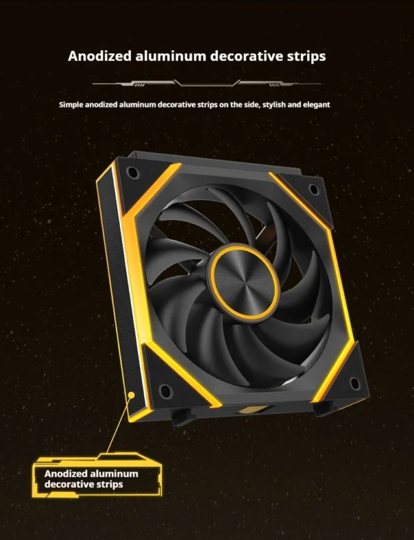 Star Brick P1 Jungle Leopard Interstellar SE Building Block Fan Triple ARGB 12cm Desktop Computer Wireless splicing fan