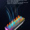 5V/3Pin ARGB AURA Sync Computer 2280 SSD M2 Radiator Aluminum PC RGB M.2 Nvme Cooler Heatsink Solid State Drive Heat Sink Cooler